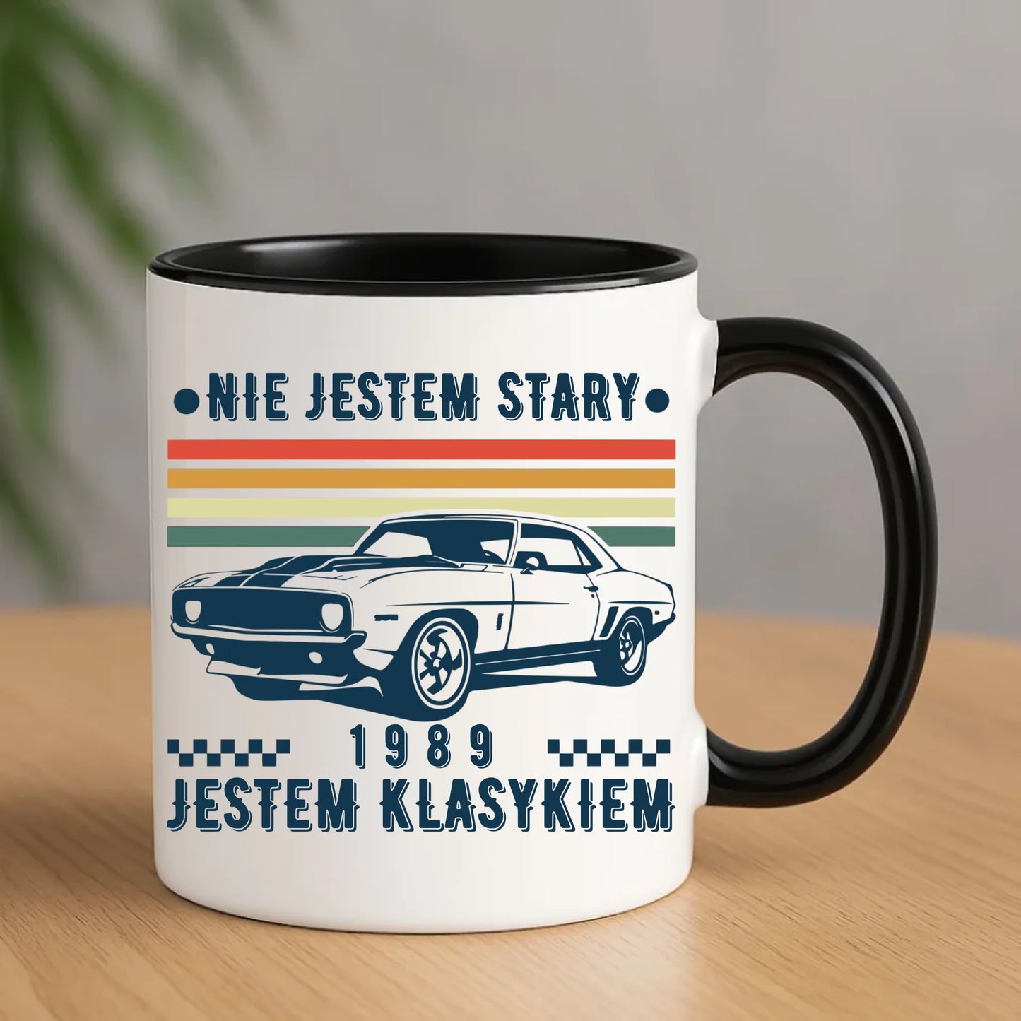 Urodzinowy czarny kubek z nadrukiem prezent na URODZINY