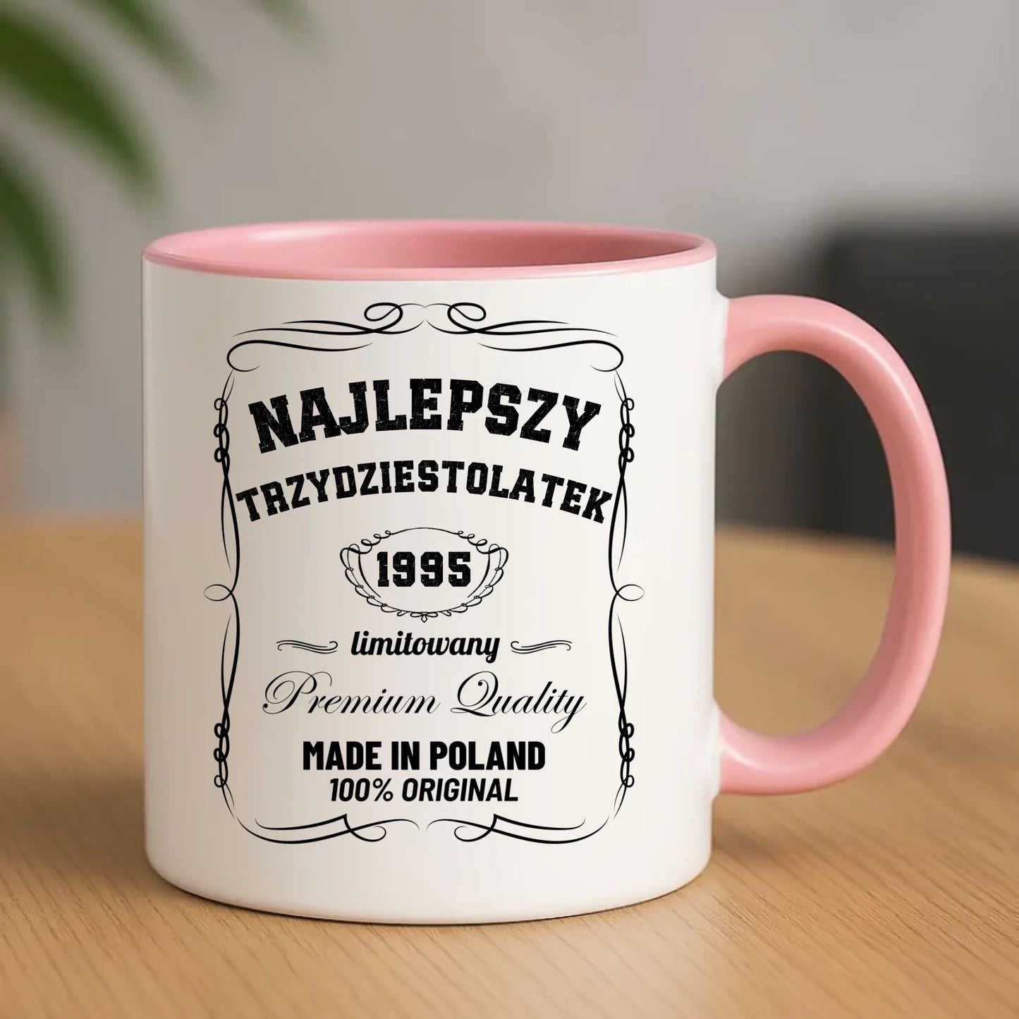 Urodzinowy różowy kubek z nadrukiem prezent na URODZINY