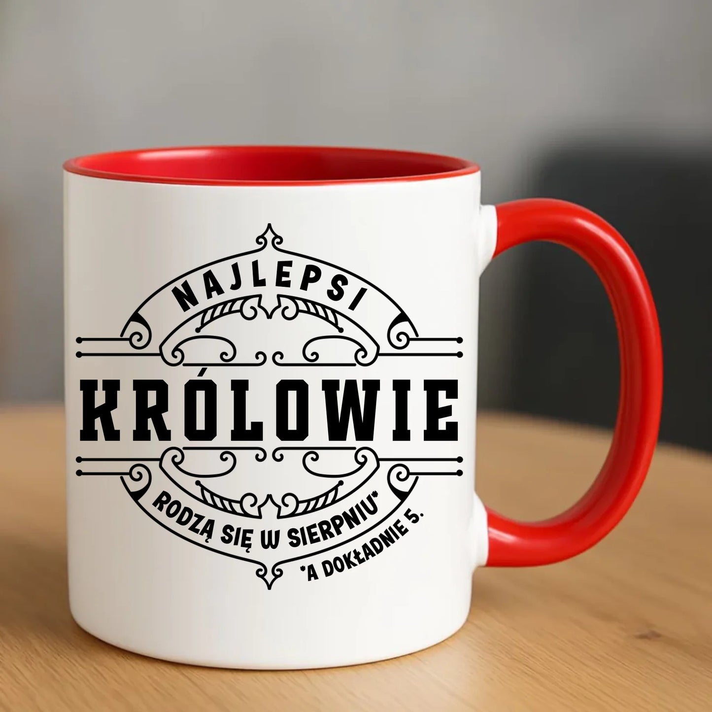 Urodzinowy czerwony kubek z nadrukiem prezent na URODZINY