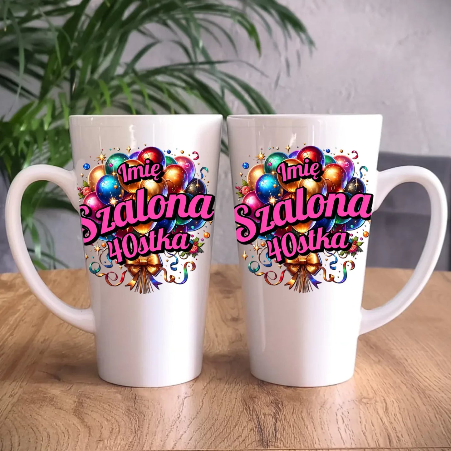 Szalona 40stka - personalizacja | Kubek na urodziny dla niej U14 - StoryCups.pl