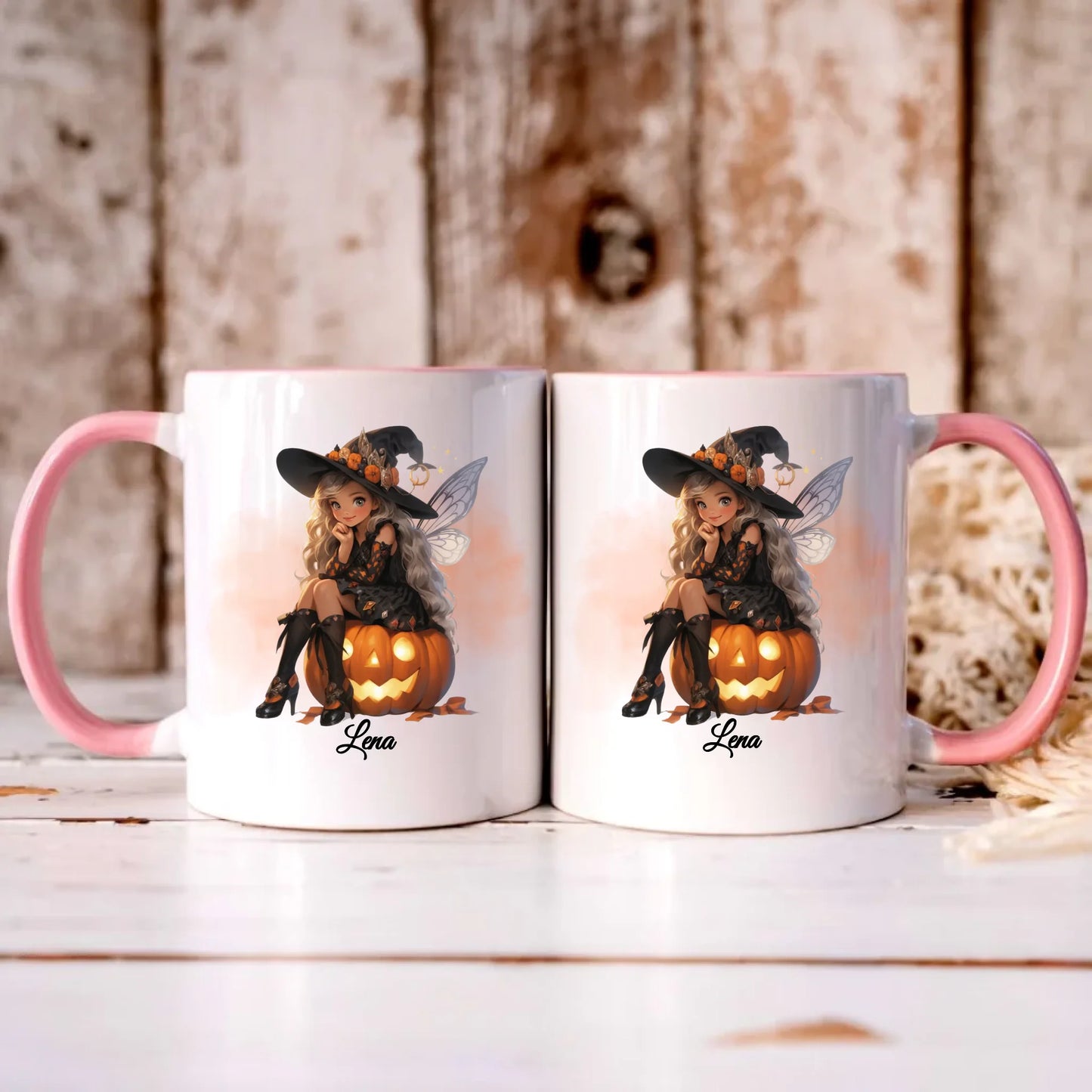 Personalizowany różowy kubek z nadrukiem na prezent