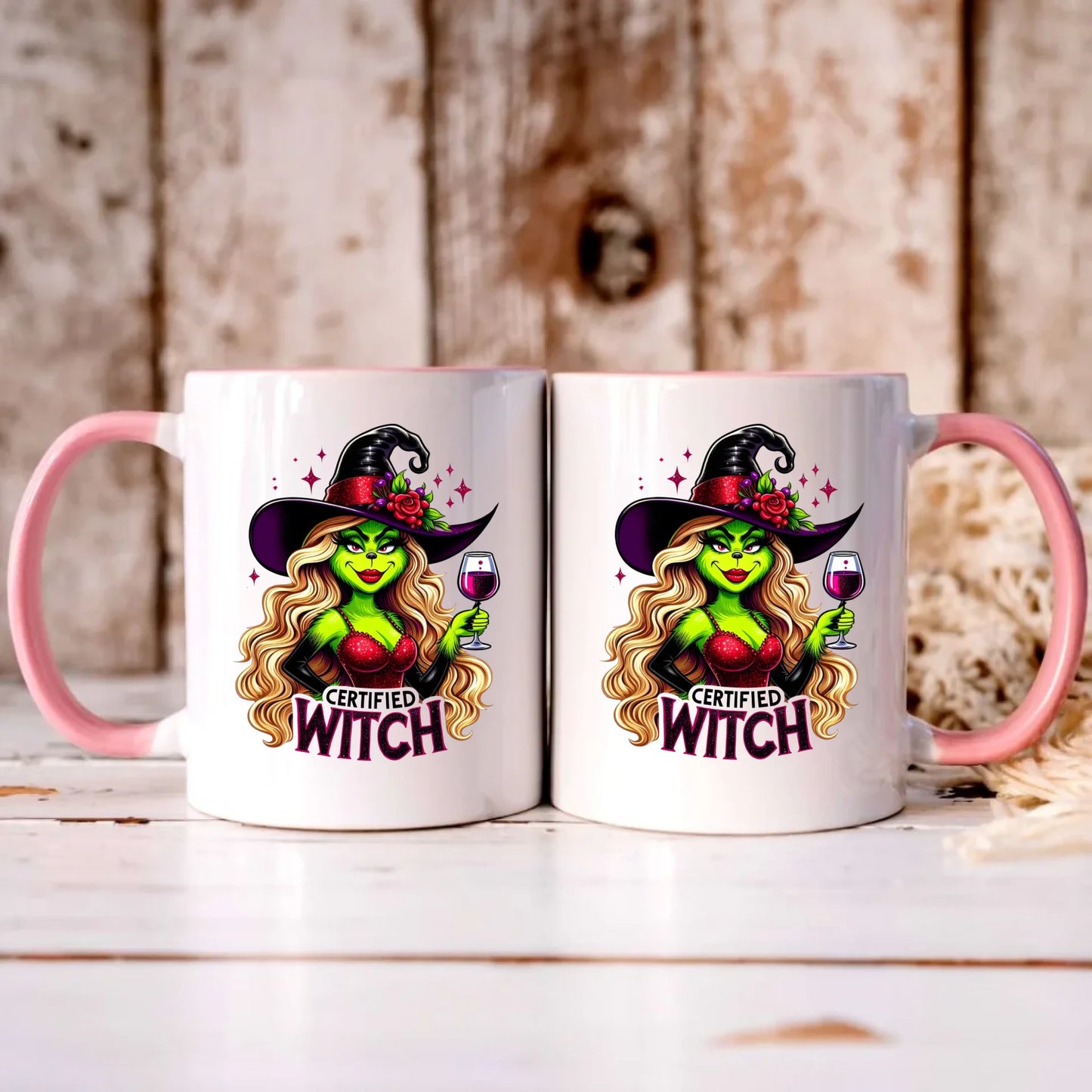 Personalizowany różowy kubek z nadrukiem na prezent