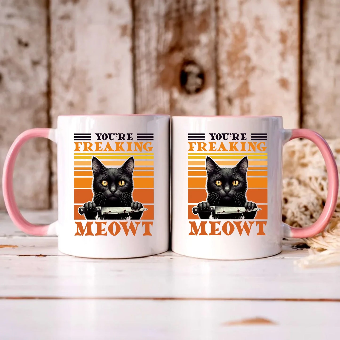 Personalizowany różowy kubek z nadrukiem na prezent