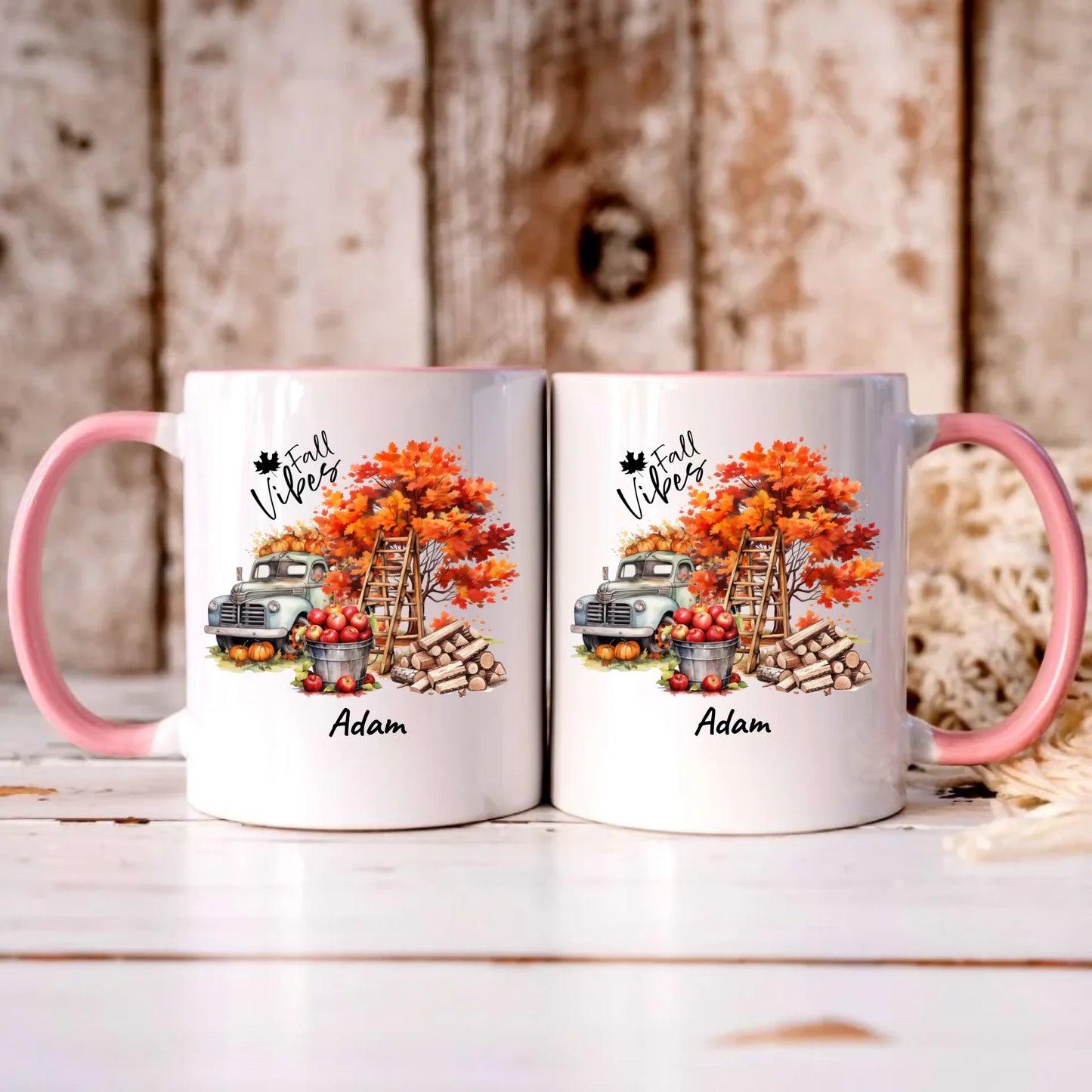 Personalizowany różowy kubek z nadrukiem na prezent