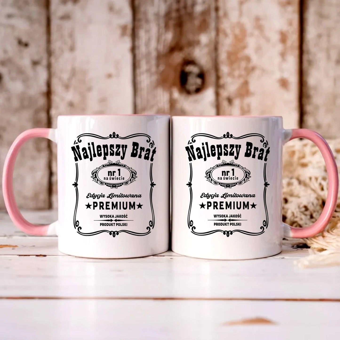 Personalizowany różowy kubek z nadrukiem na prezent