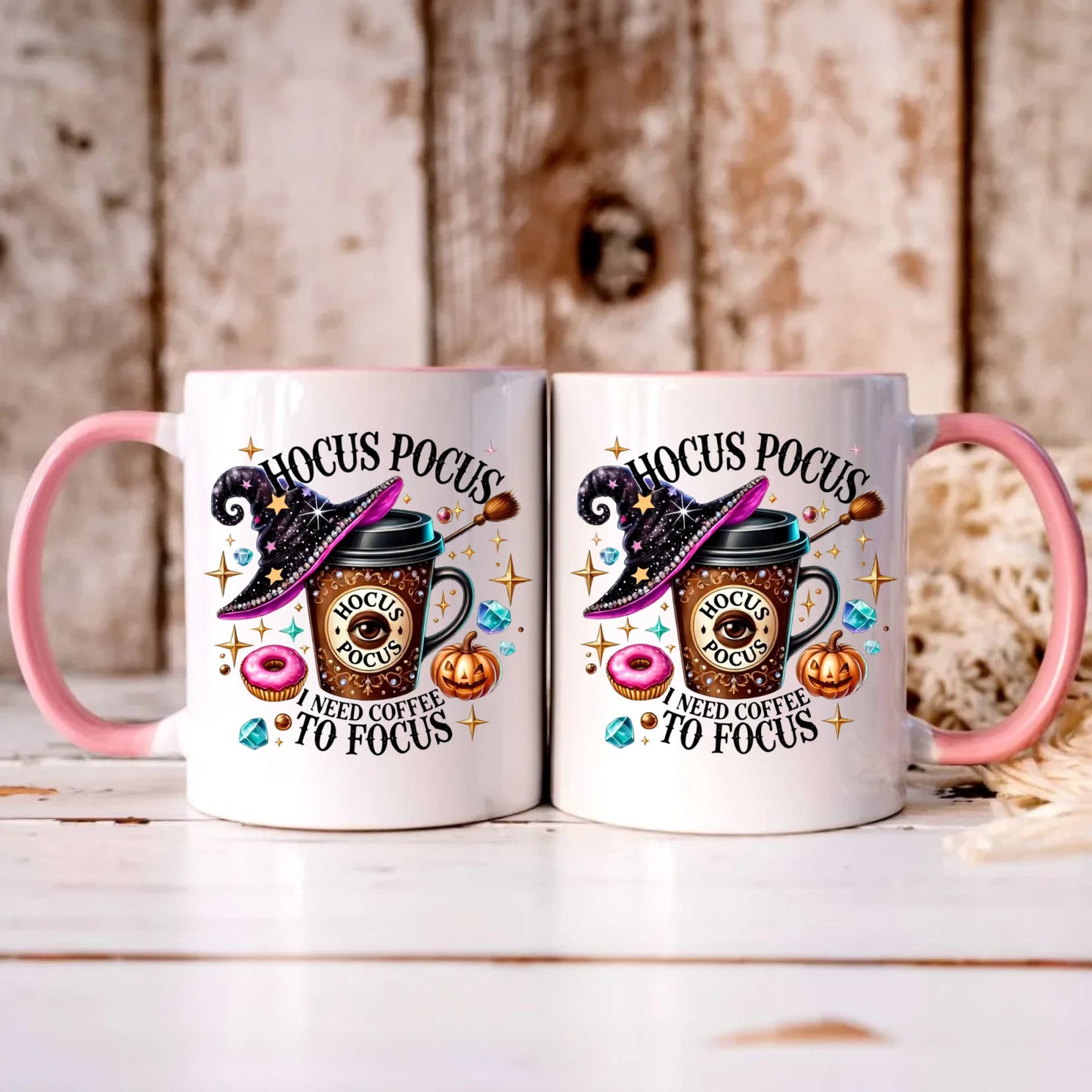 Personalizowany różowy kubek z nadrukiem na prezent