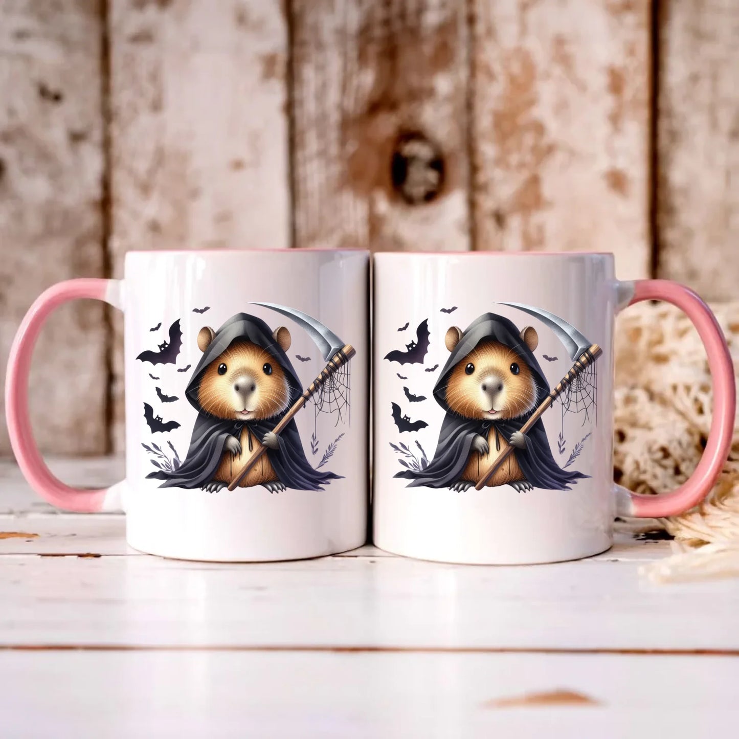 Personalizowany różowy kubek z nadrukiem na prezent