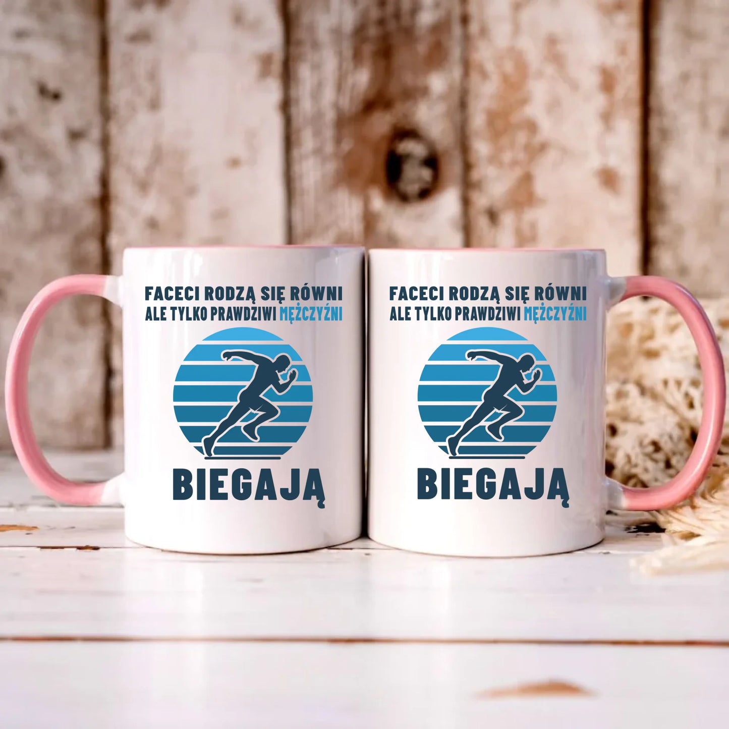 Personalizowany różowy kubek z nadrukiem na prezent