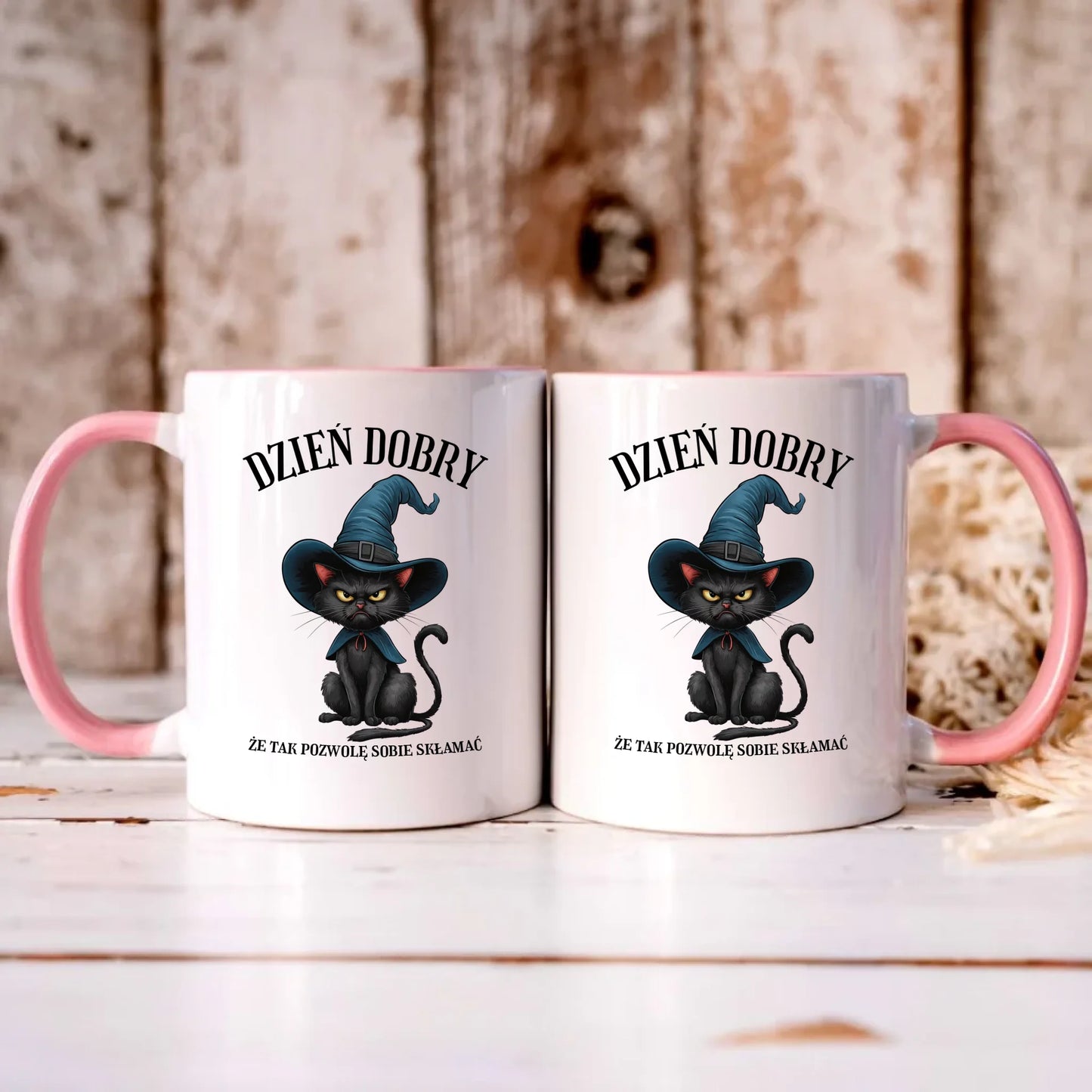 Personalizowany różowy kubek z nadrukiem na prezent
