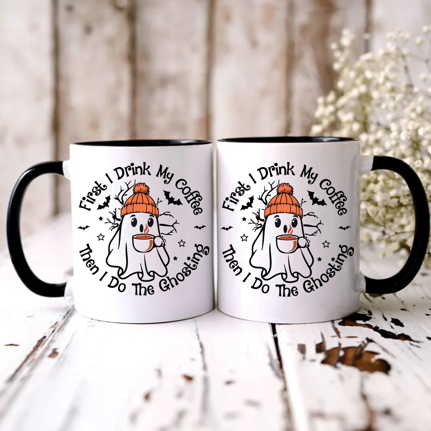 Personalizowany czarny kubek z nadrukiem na prezent
