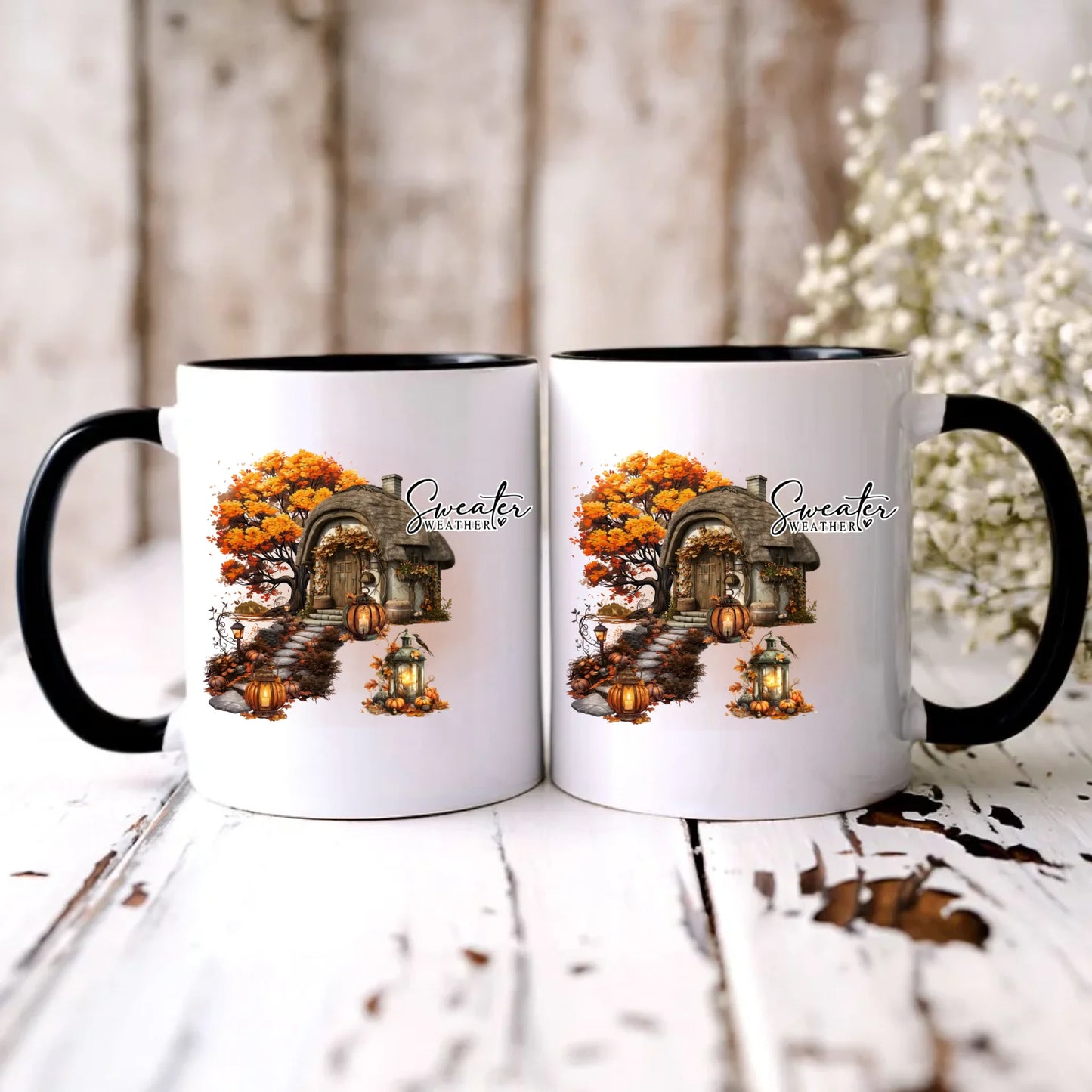 Personalizowany czarny kubek z nadrukiem na prezent