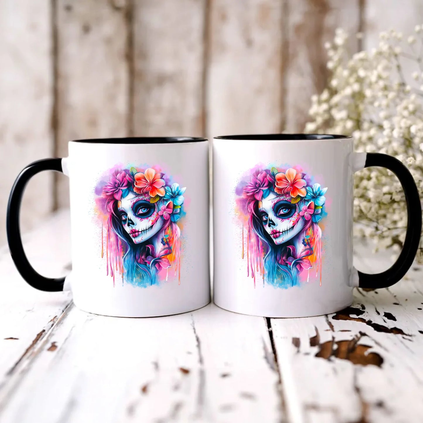 Personalizowany czarny kubek z nadrukiem na prezent