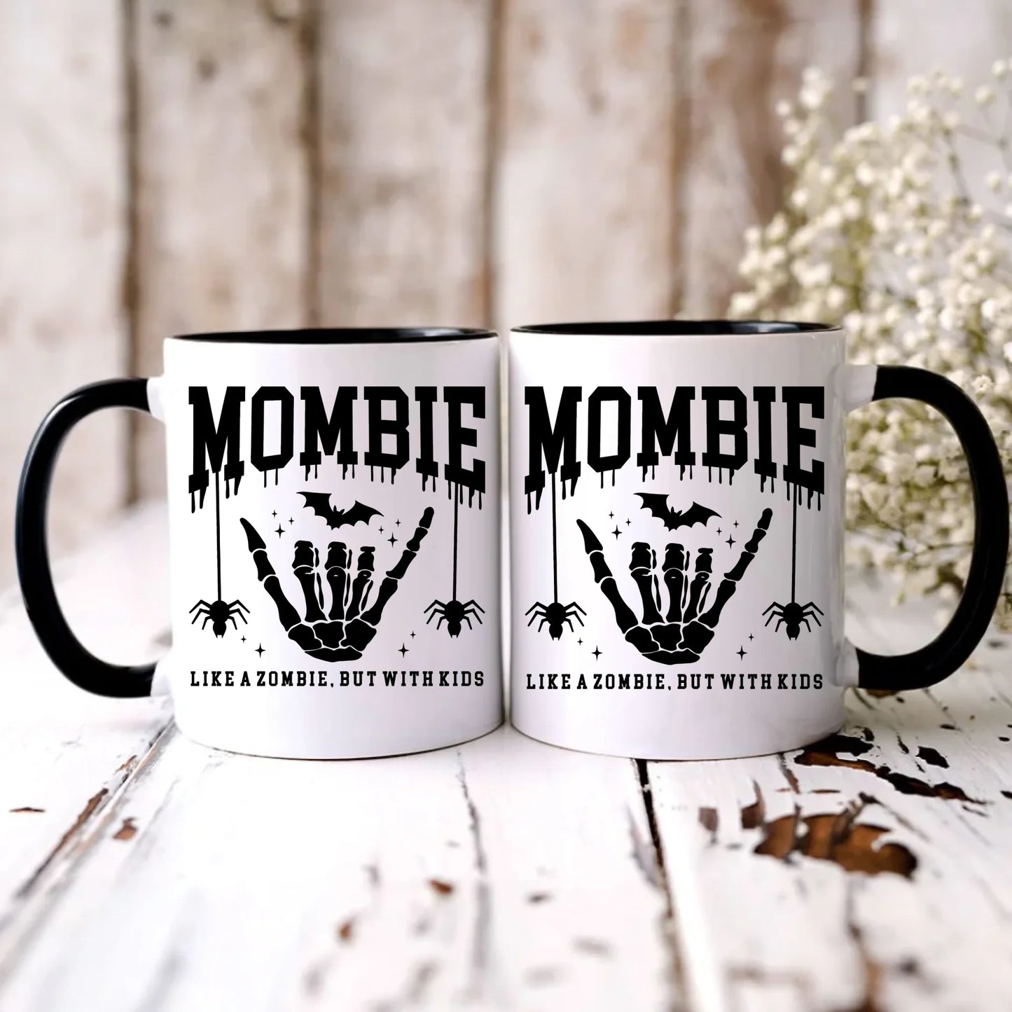 Personalizowany czarny kubek z nadrukiem na prezent