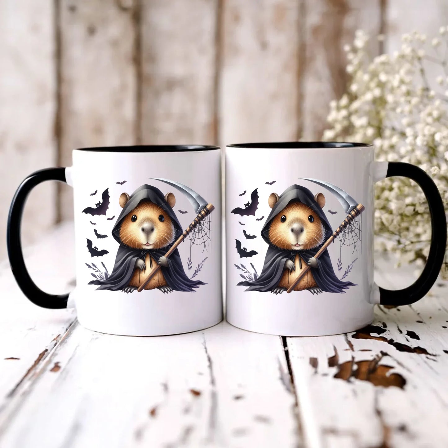 Personalizowany czarny kubek z nadrukiem na prezent