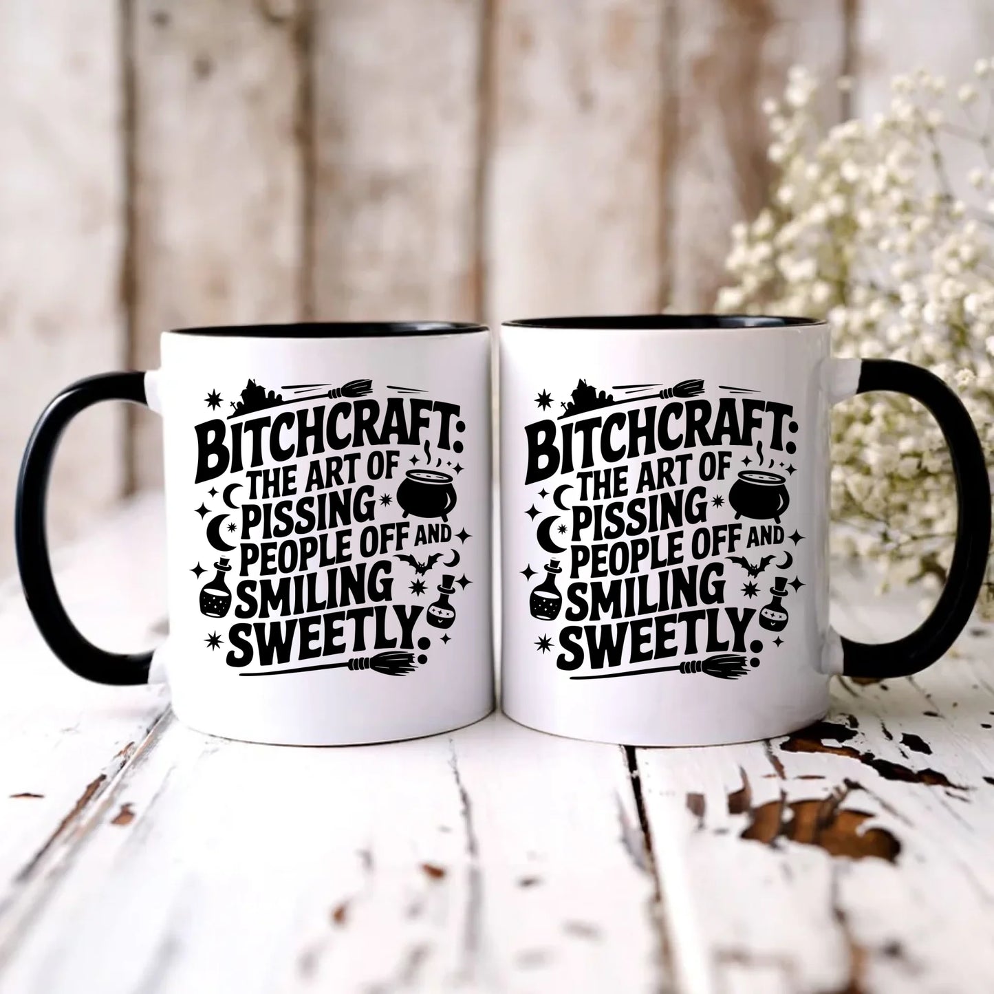 Personalizowany czarny kubek z nadrukiem na prezent