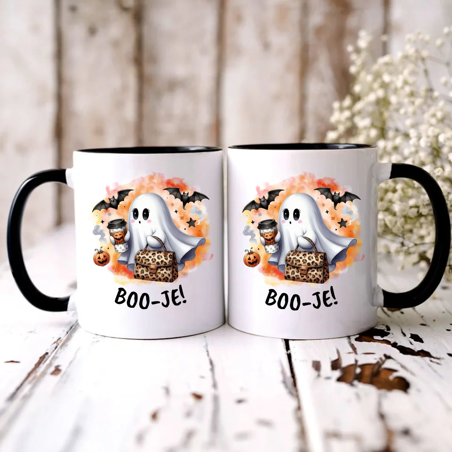 Personalizowany czarny kubek z nadrukiem na prezent