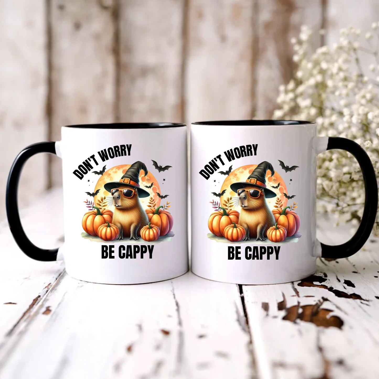 Personalizowany czarny kubek z nadrukiem na prezent