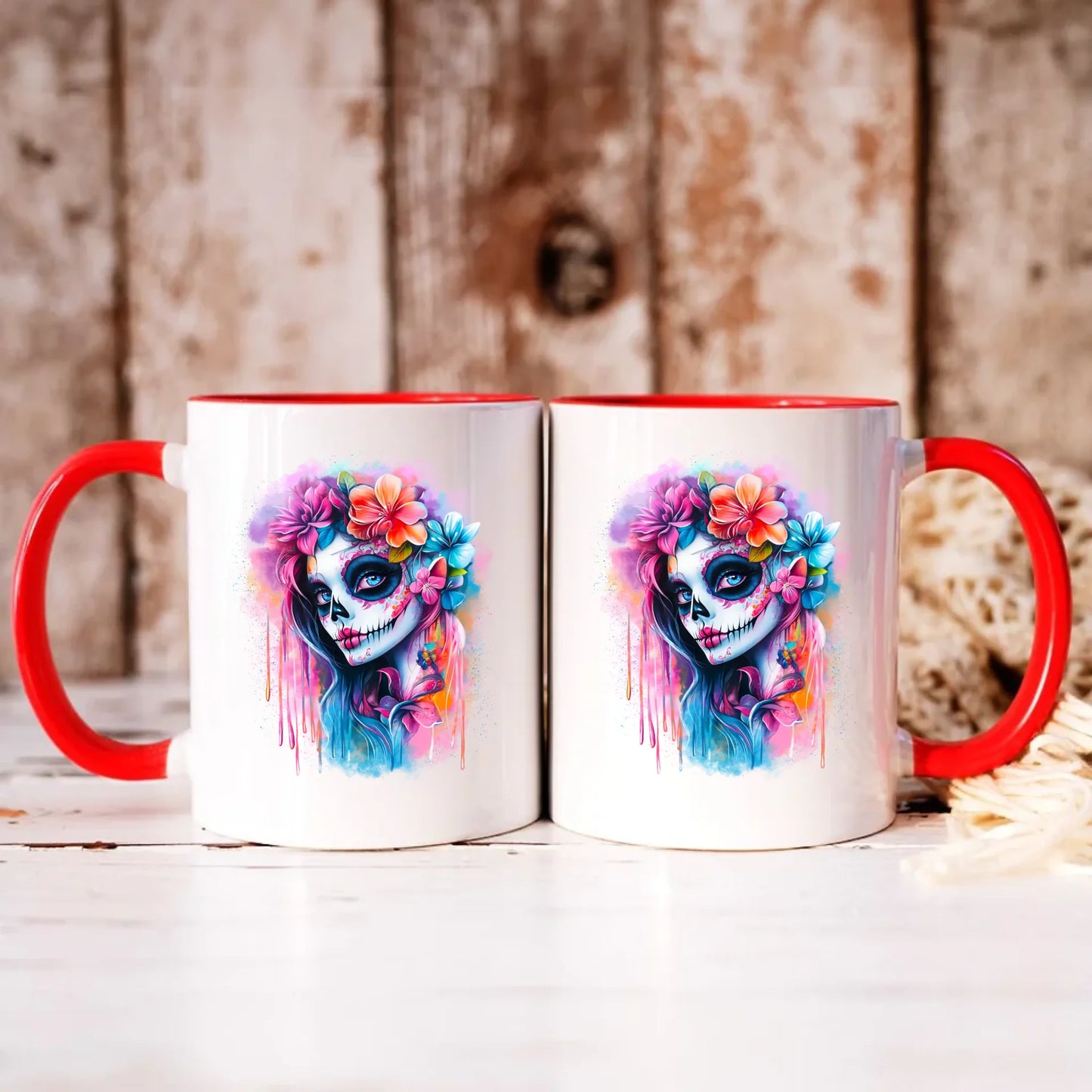 Personalizowany czerwony kubek z nadrukiem na prezent