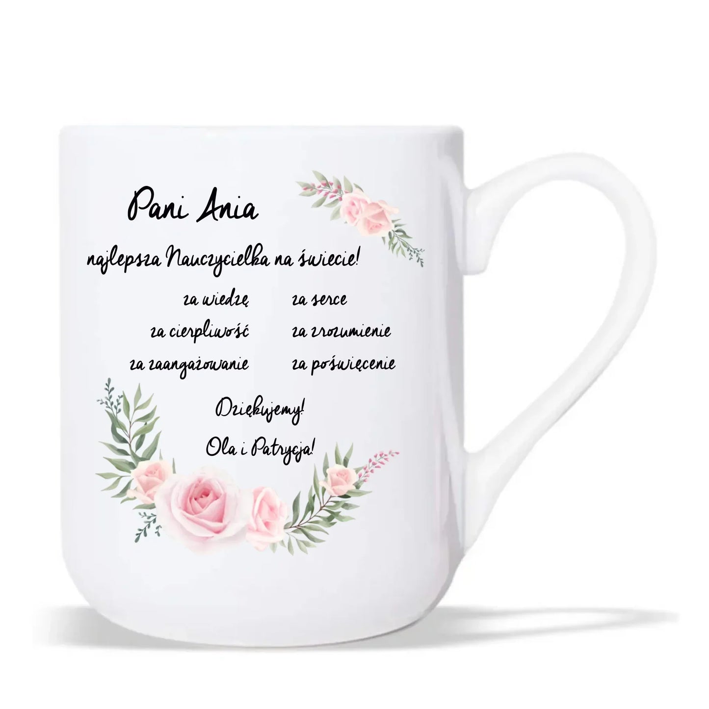 Podziękowanie dla najlepszej nauczycielki na prezent | Kubek elegant dla nauczyciela N05 - StoryCups.pl
