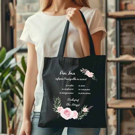 Podziękowanie dla najlepszej nauczycielki | Torba dla nauczyciela N05 - StoryCups.pl