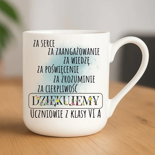 Podziękowanie dla nauczyciela od klasy na prezent | Kubek elegant N06 - StoryCups.pl
