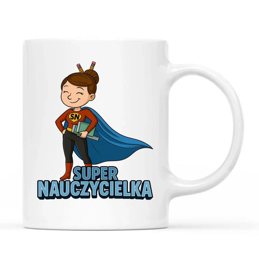 Super Nauczycielka | Kubek dla nauczycielki na prezent N08 - StoryCups.pl