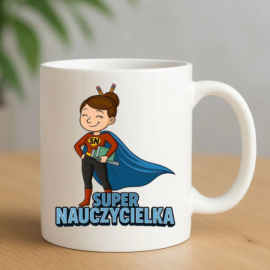 Super Nauczycielka | Kubek dla nauczycielki na prezent N08 - StoryCups.pl