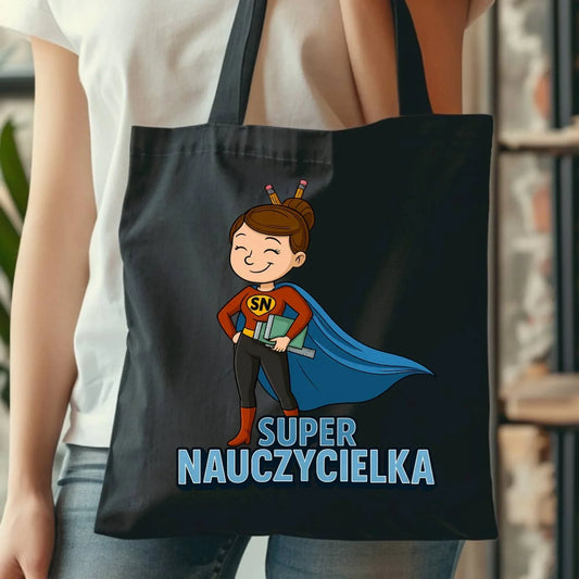 Super Nauczycielka | Torba na prezent dla nauczycielki N08 - StoryCups.pl