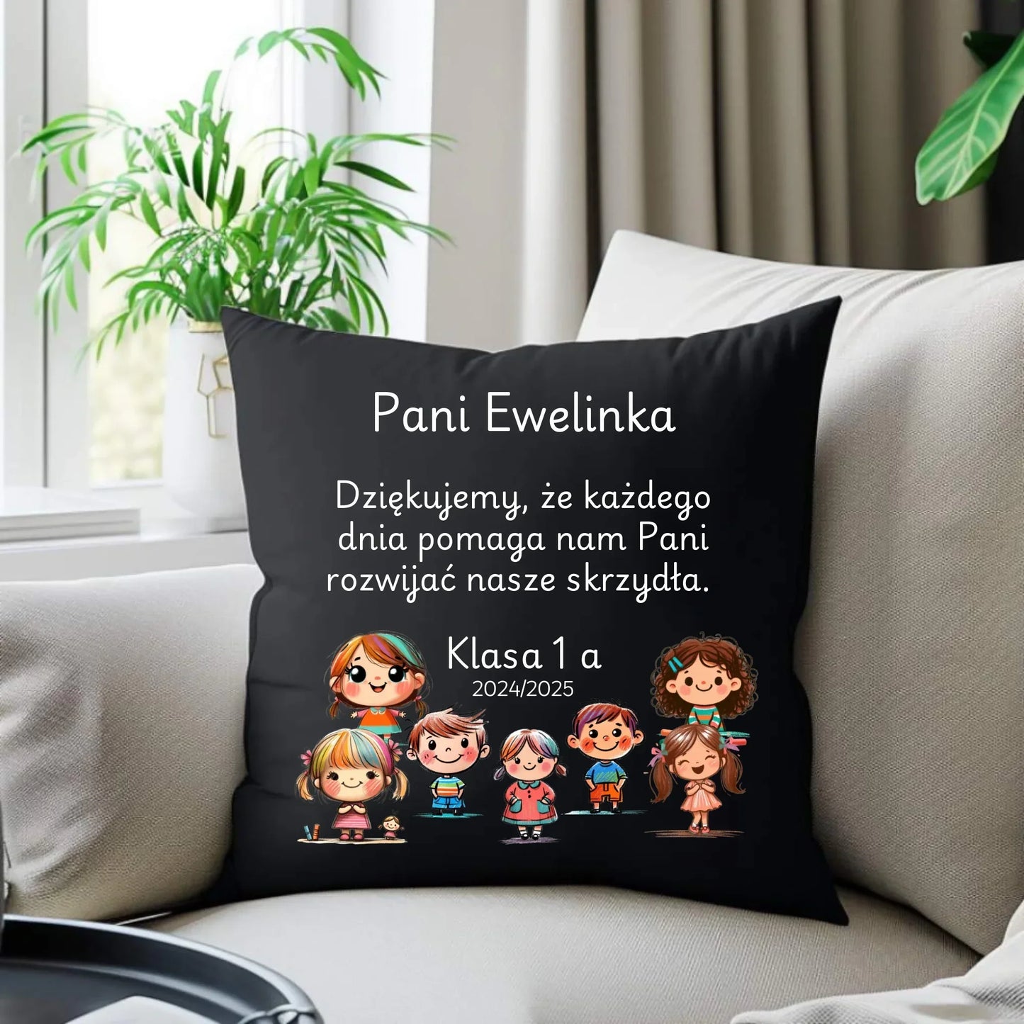 Podziękowanie od uczniów | Poduszka dekoracyjna prezent dla nauczyciela N09 - StoryCups.pl