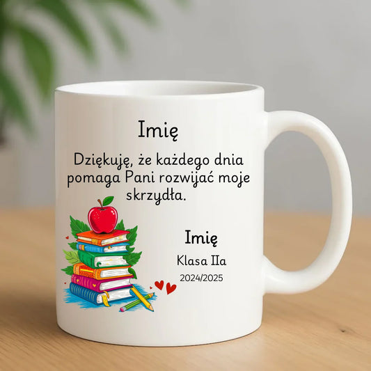Podziękowanie dla nauczycielki | Kubek prezent na Zakończenie Roku Szkolnego N10 - StoryCups.pl