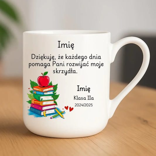 Podziękowanie dla nauczycielki | Kubek elegant prezent na Zakończenie Roku Szkolnego N10 - StoryCups.pl