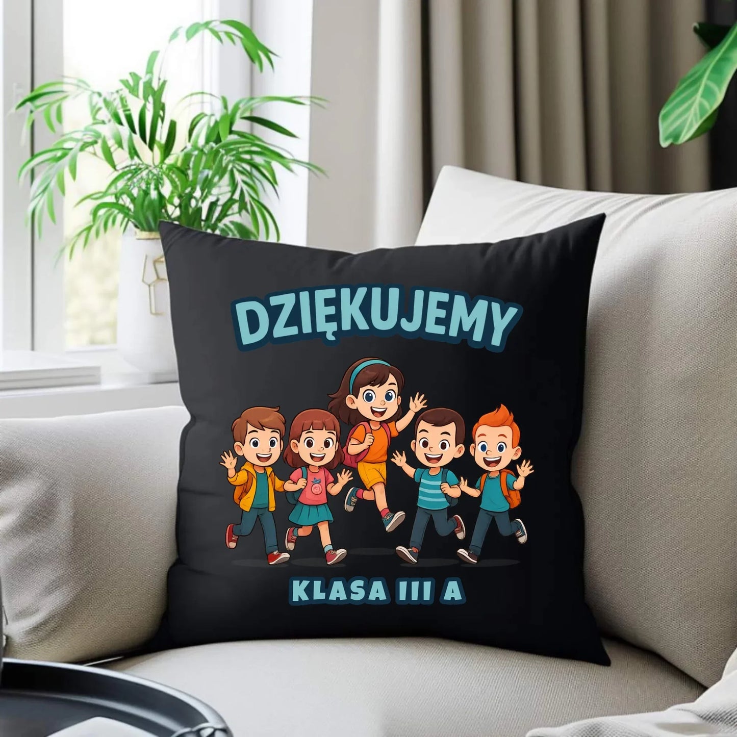 Podziękowanie od klasy dla nauczyciela | Poduszka dekoracyjna Zakończenie Roku Szkolnego N11 - StoryCups.pl