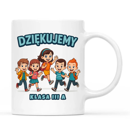 Podziękowanie od klasy dla nauczyciela | Kubek prezent Zakończenie Roku Szkolnego N11 - StoryCups.pl