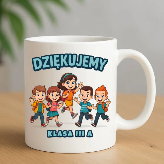 Podziękowanie od klasy dla nauczyciela | Kubek prezent Zakończenie Roku Szkolnego N11 - StoryCups.pl