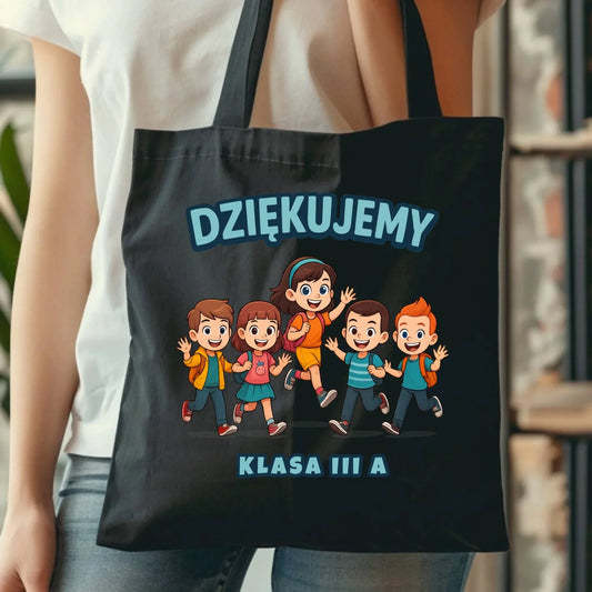 Podziękowanie od klasy dla nauczyciela | Torba prezent na Zakończenie Roku Szkolnego N11 - StoryCups.pl