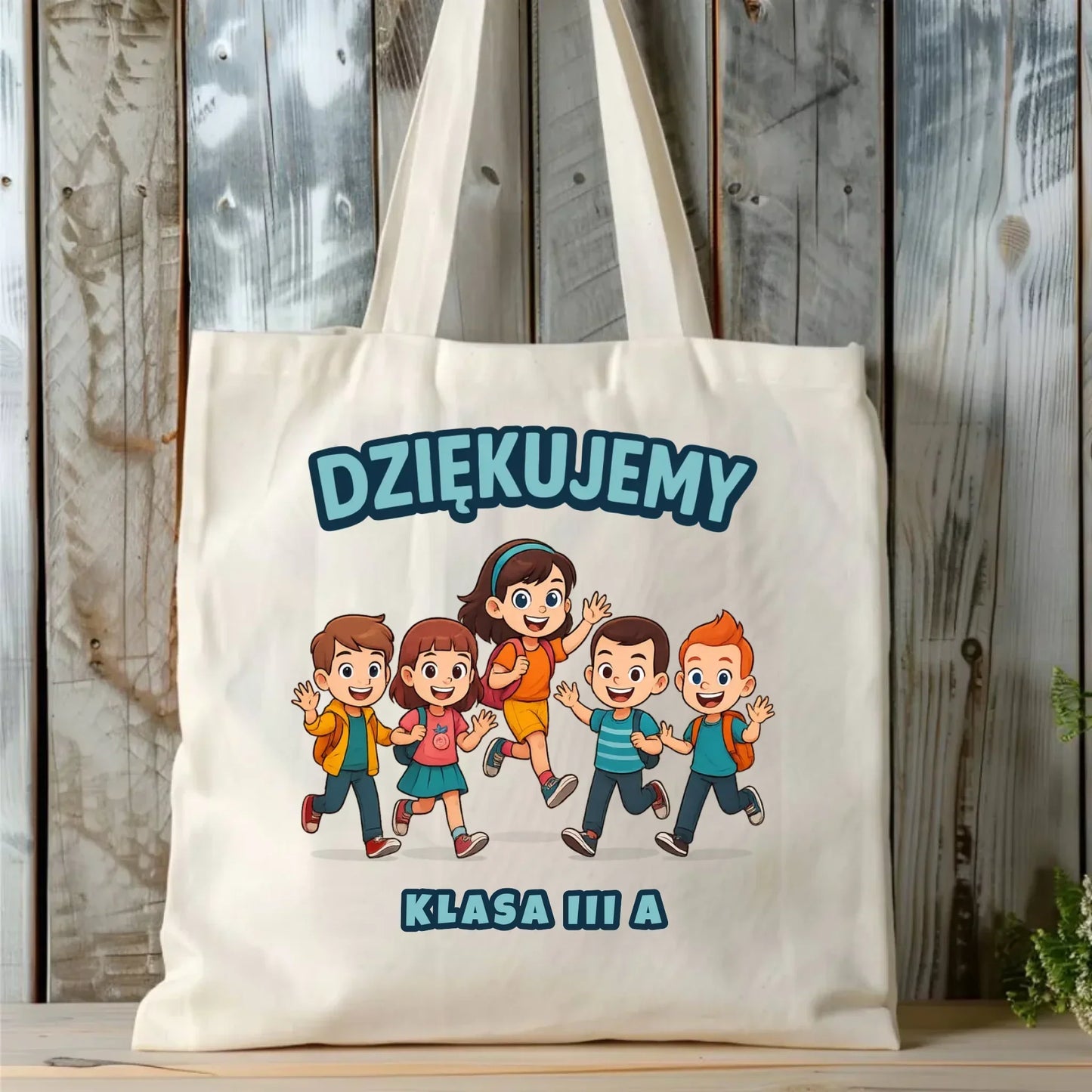 Podziękowanie od klasy dla nauczyciela | Torba prezent na Zakończenie Roku Szkolnego N11 - StoryCups.pl