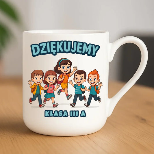 Podziękowanie od klasy dla nauczyciela | Kubek elegant prezent Zakończenie Roku Szkolnego N11 - StoryCups.pl