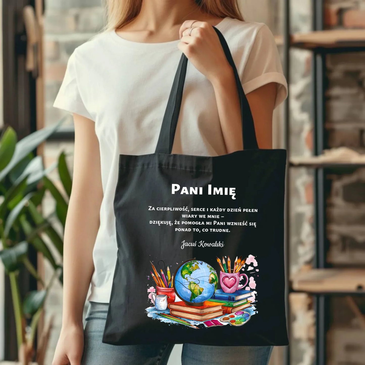 Podziękowanie dla nauczyciela | Torba prezent na Zakończenie Roku Szkolnego N12 - StoryCups.pl