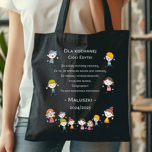 Podziękowanie od przedszkolaków | Torba dla nauczyciela N07 - StoryCups.pl