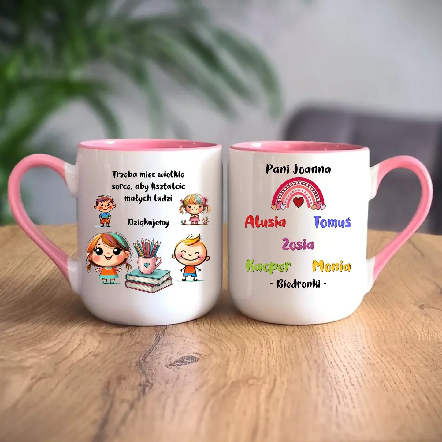 Trzeba mieć wielkie serce imiona dzieci 1-25 | Kubek elegant dla nauczycielki N14 - StoryCups.pl