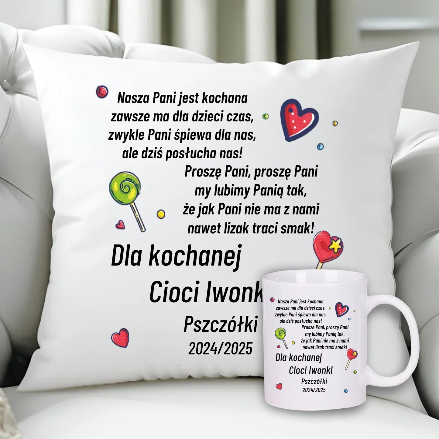 Zestaw poduszka i kubek z nadrukiem – wyjątkowy prezent na każdą okazję