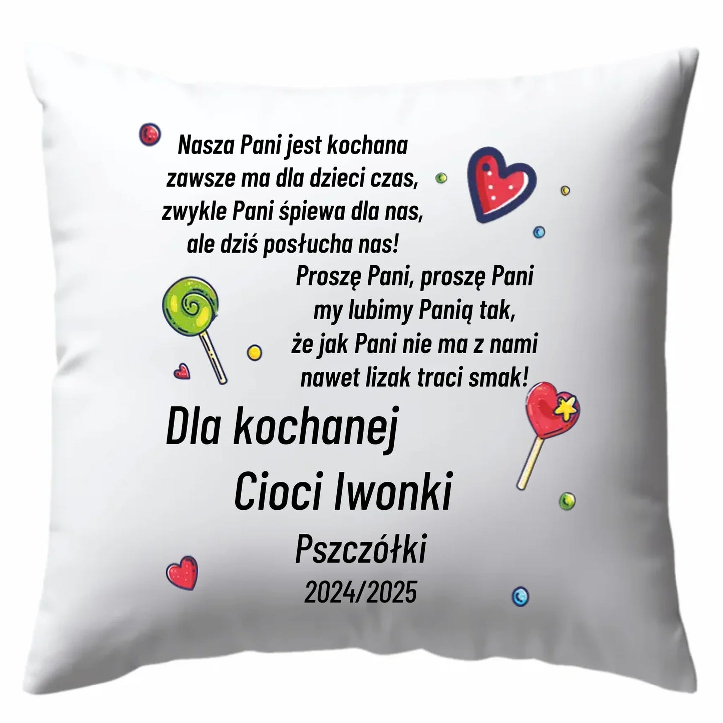 Poduszka prezent na Zakończenie Roku Szkolnego dla nauczyciela
