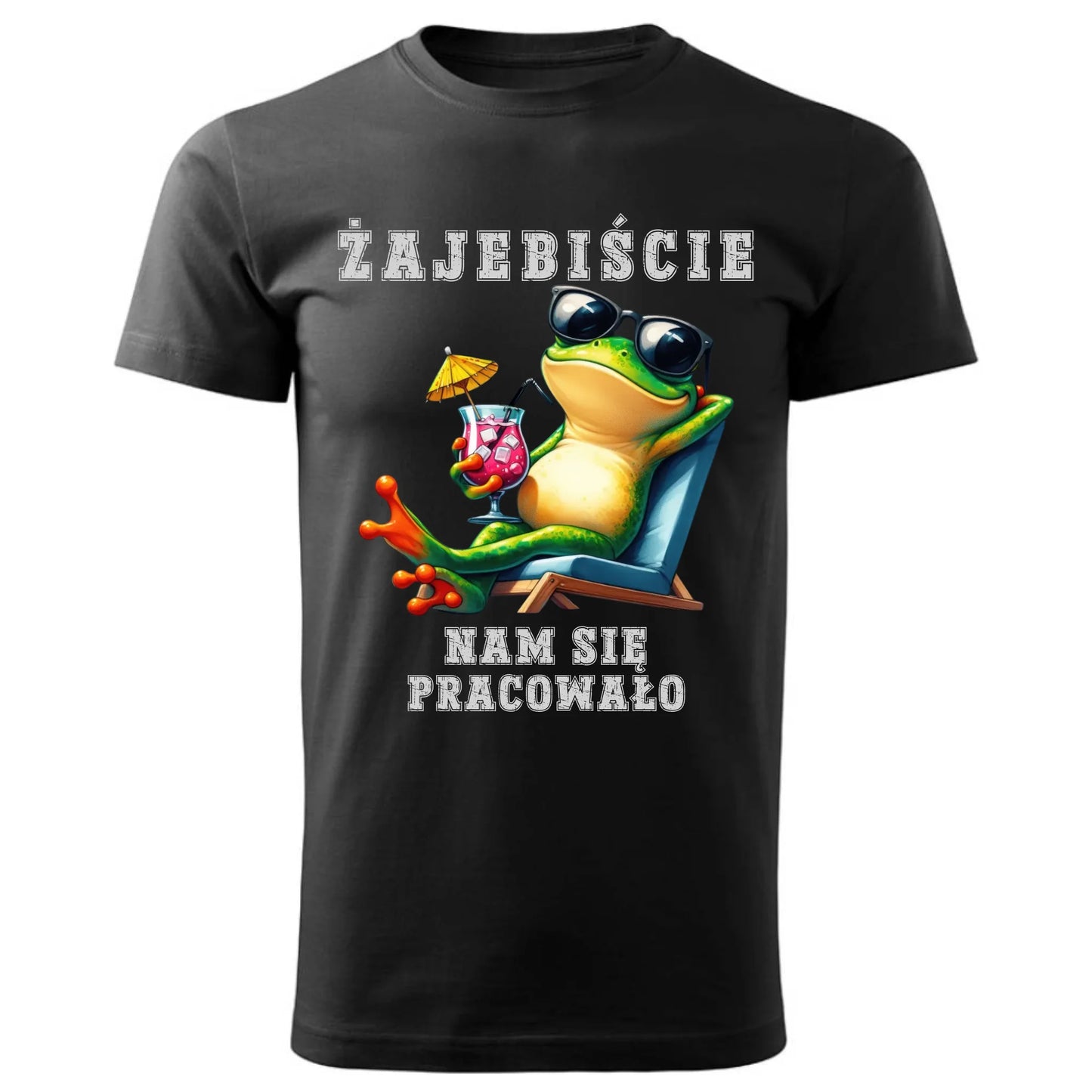 Czarna koszulka z nadrukiem – prezent dla kolegi odchodzącego z pracy