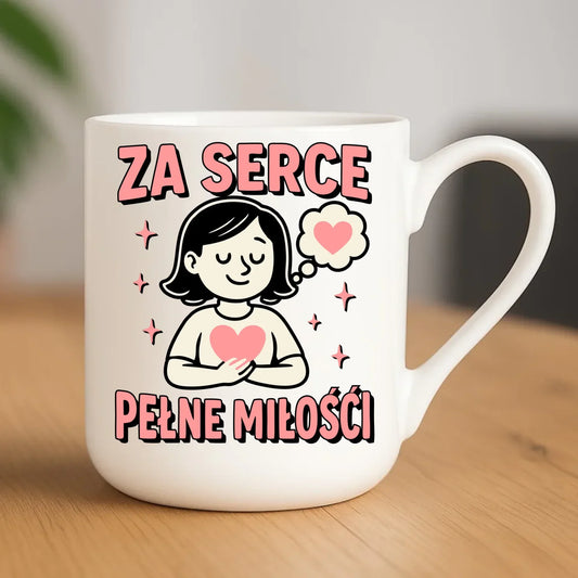 Za serce pełne miłości | Kubek elegant dla nauczycielki na prezent N17 - StoryCups.pl