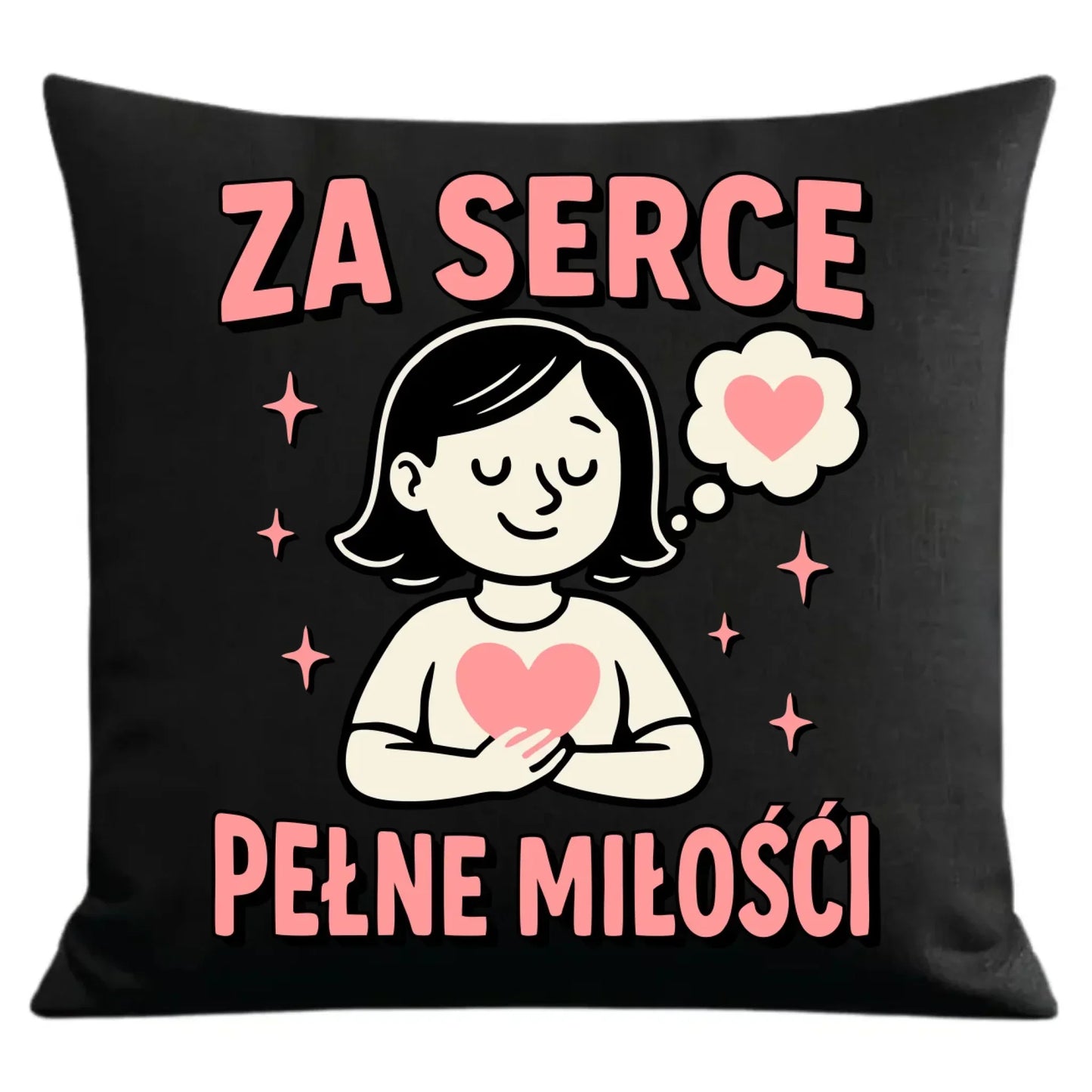 Za serce pełne miłości | Poduszka dekoracyjna dla nauczycielki na prezent N17 - StoryCups.pl