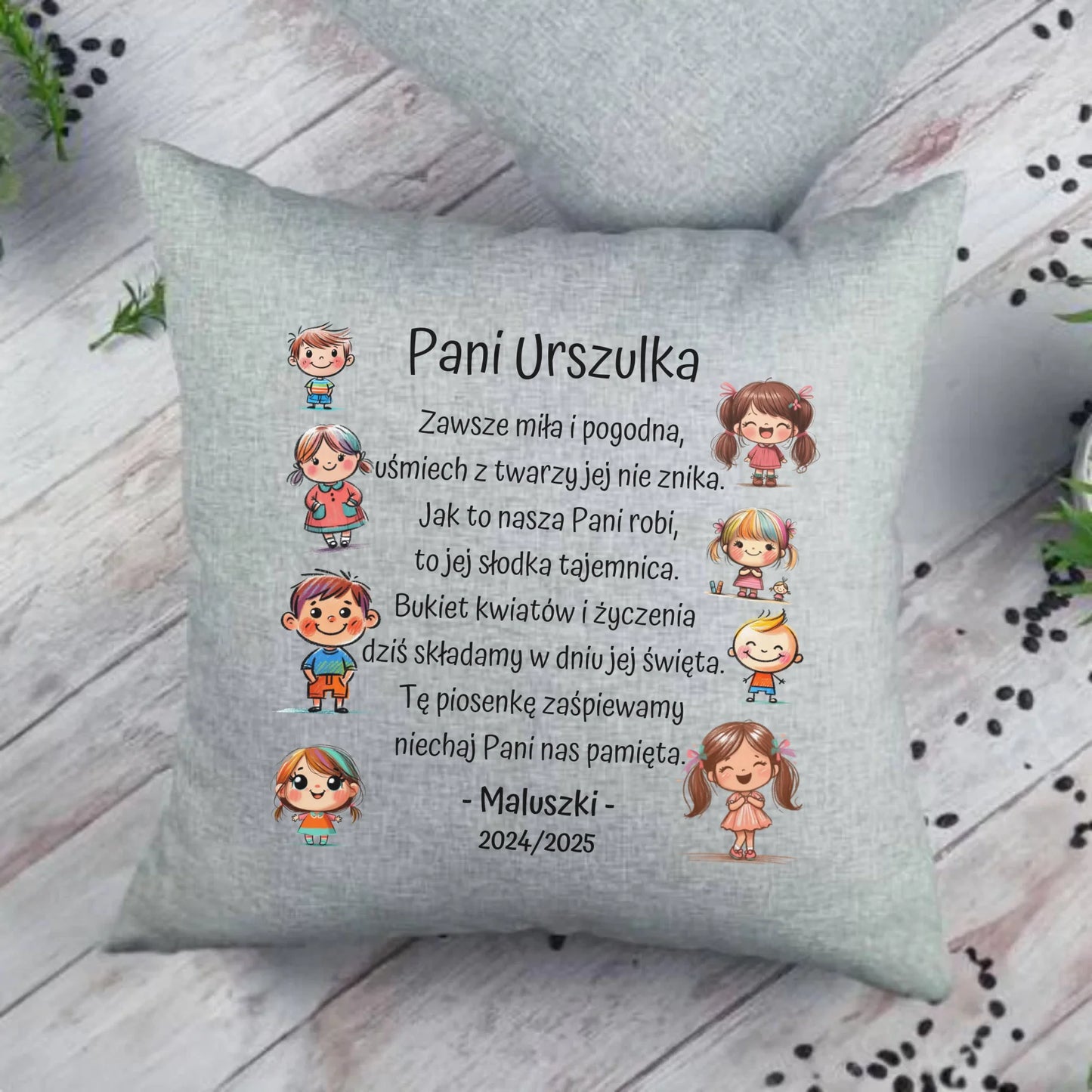 Poduszka prezent na Zakończenie Roku Szkolnego dla nauczyciela