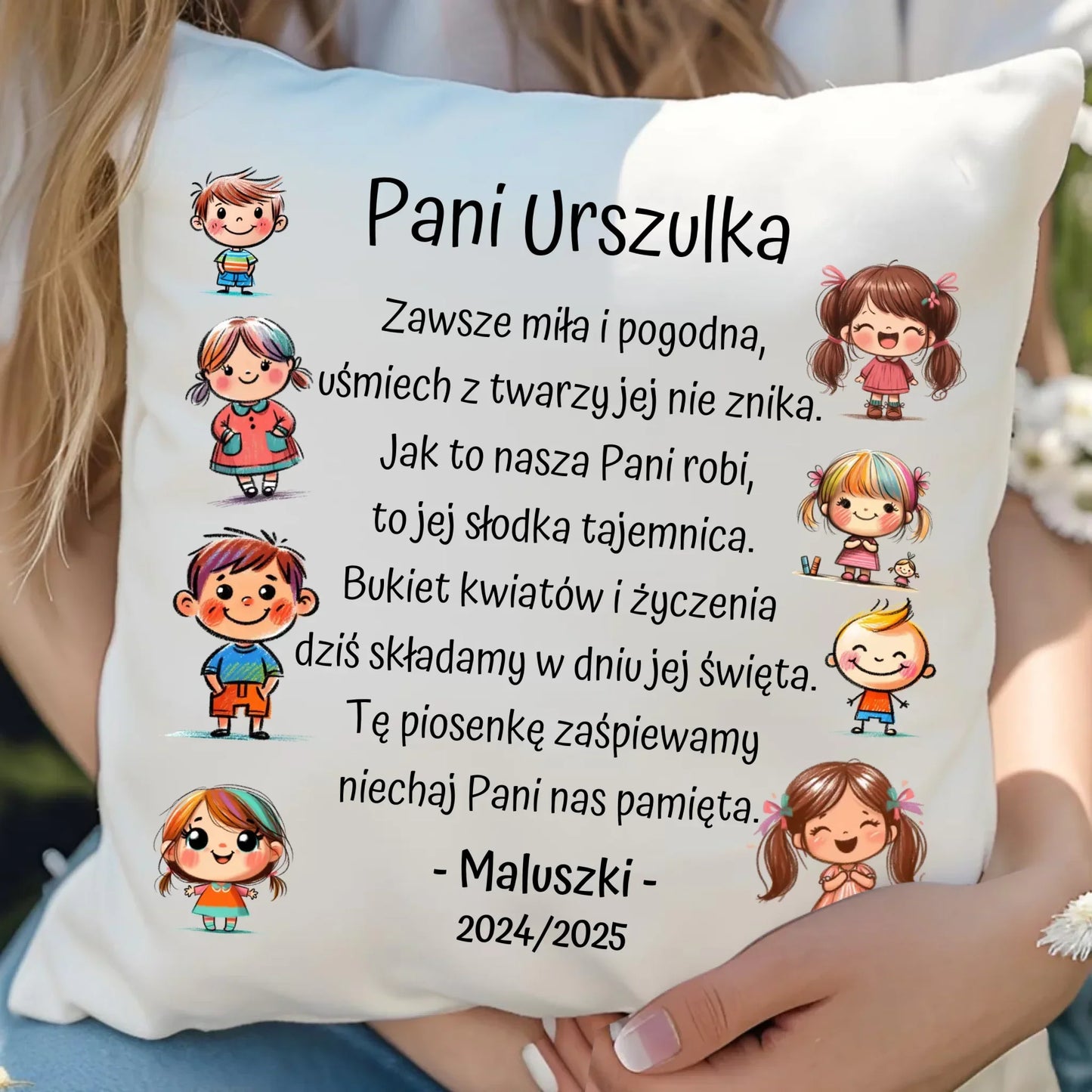 Poduszka prezent na Zakończenie Roku Szkolnego dla nauczyciela