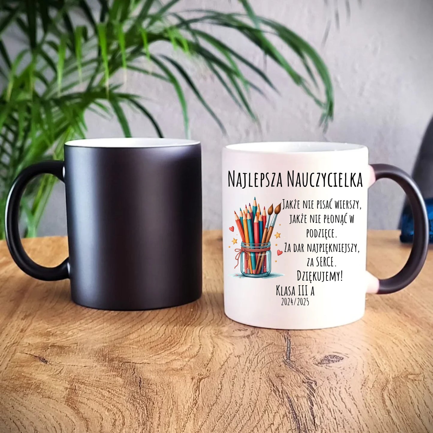 Prezent dla nauczyciela kubek magiczny NAUCZYCIEL ZAKOŃCZENIE ROKU SZKOLNEGO