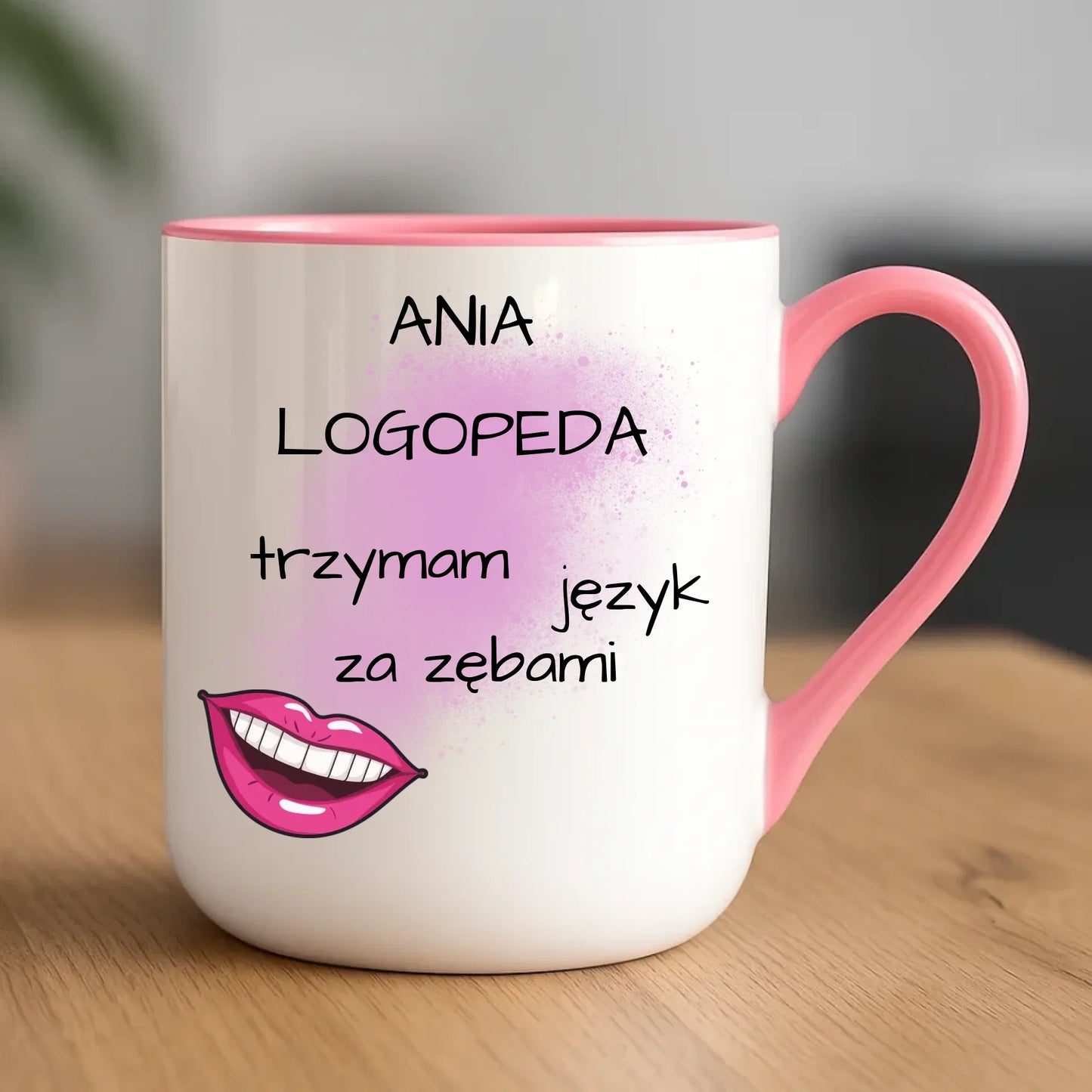 Logopeda | Kubek elegant z imieniem na prezent dla logopedy N24 - StoryCups.pl
