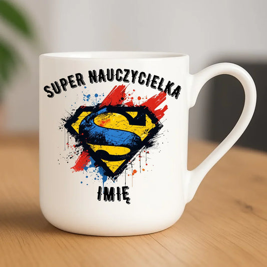 Super nauczycielka | Kubek elegant z imieniem na prezent dla nauczycielki N27 - StoryCups.pl